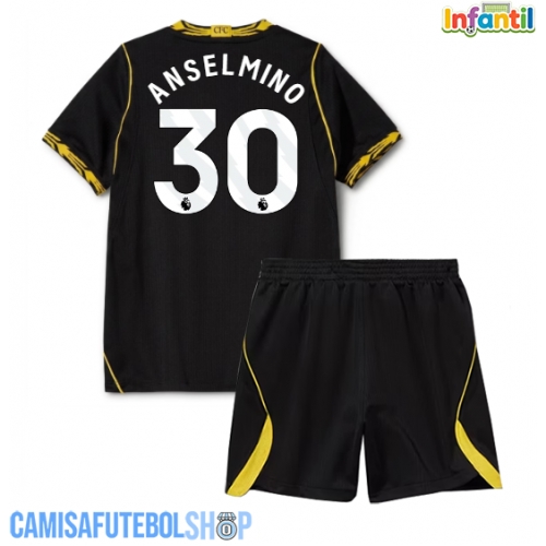 Camisa de time de futebol Chelsea Aaron Anselmino #30 Replicas 2º Equipamento Infantil 2026-27 Manga Curta (+ Calças curtas)